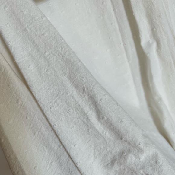 Happiest With You White Lace-Up Button-Front Midi Dress - Picture 3 of 7